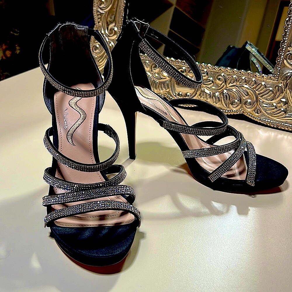 Rhinestone 4” heels
